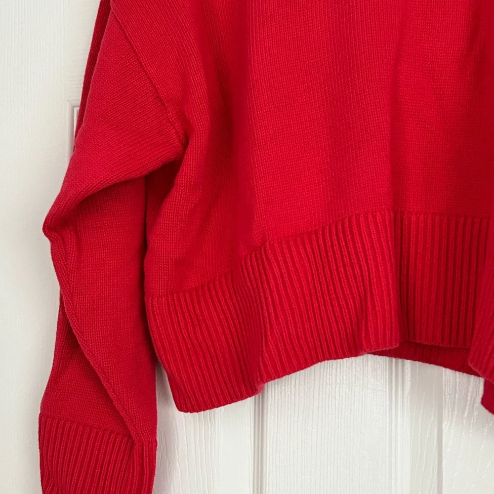 GAP Oversized Red Crew Neck Sweater - Picture 3 of 4